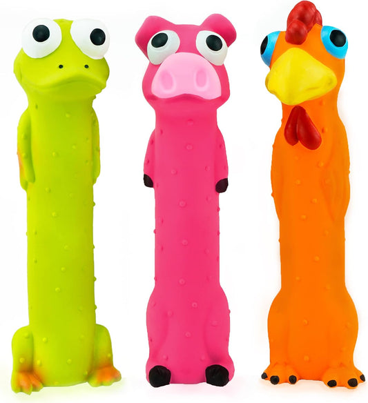 CHIWAVA Juguete de látex chirriante de 9 pulgadas para perros media...