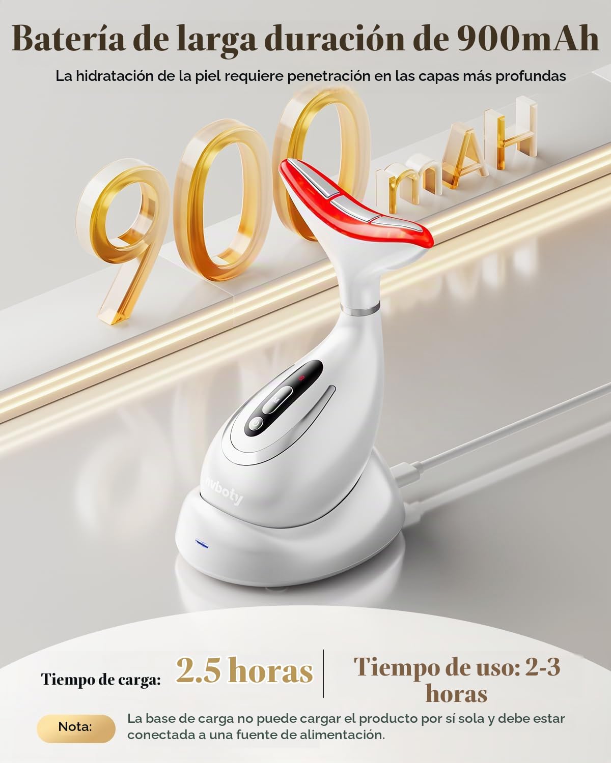 VTAZIY Masajeador facial 4 en 1, terapia de luz roja LED de 9 color...