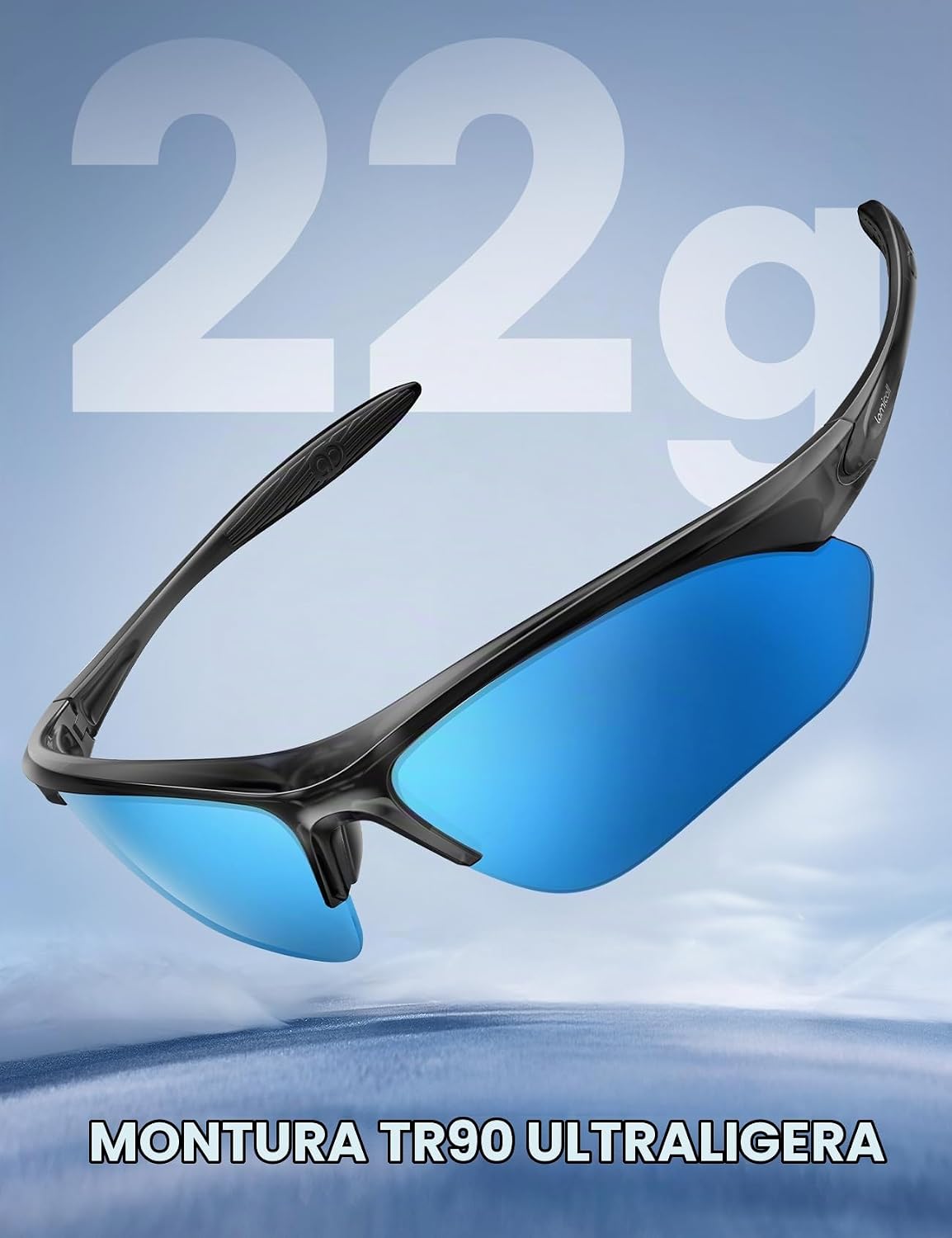 Lamicall Gafas de Sol Deportivas polarizadas de 22 g para Hombres y...