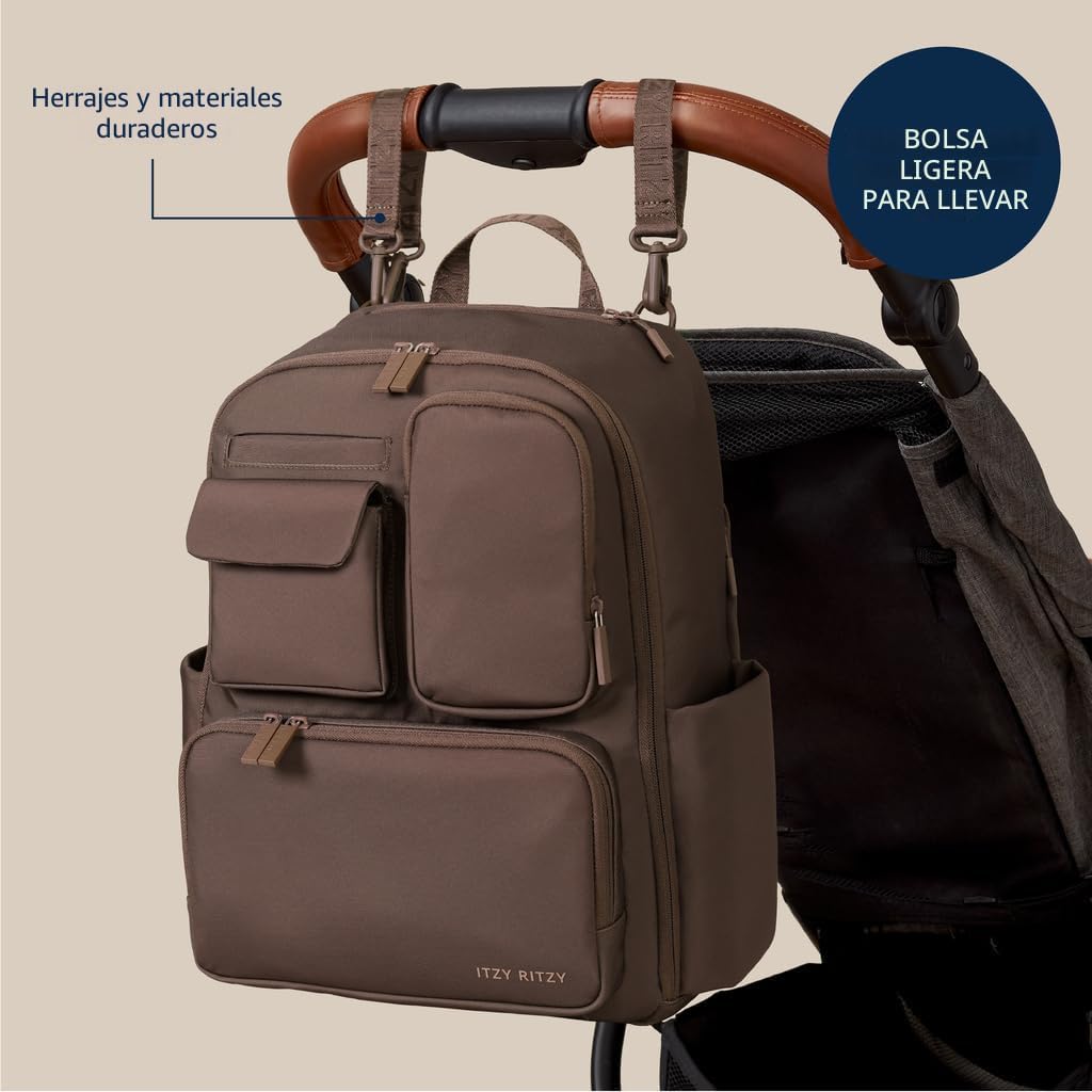 Itzy Ritzy Mochila para Pañales Utilitaria \u2013 Cuenta con 17 Bol...