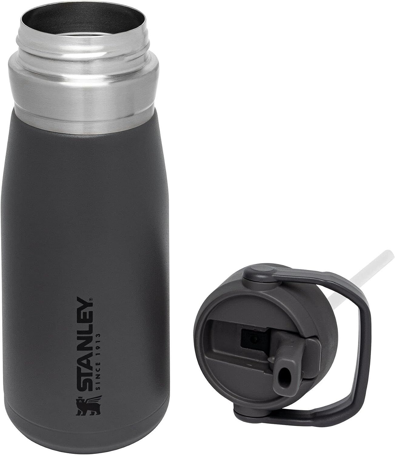 Stanley IceFlow Botella de acero inoxidable con pajilla, botella de...