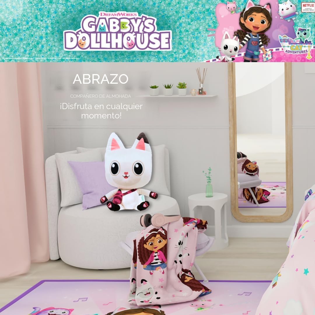 DreamWorks Gabby's Dollhouse Pandy Paws Ropa de Cama Almohada d...
