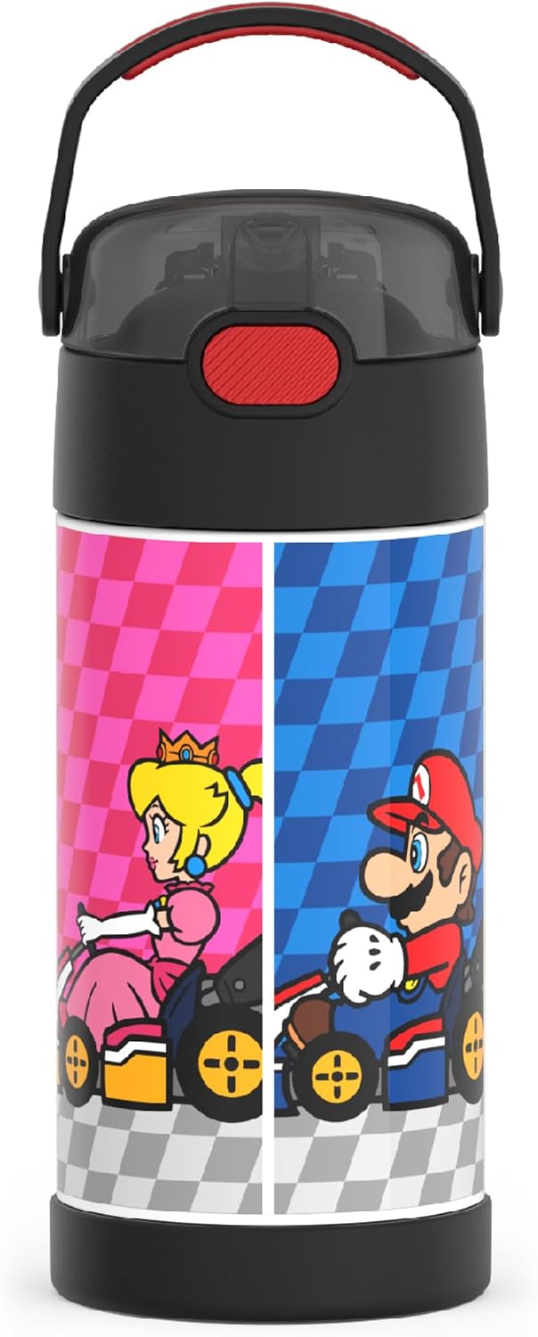 THERMOS FUNTAINER - Botella de agua con pajita, 12 onzas, transform...