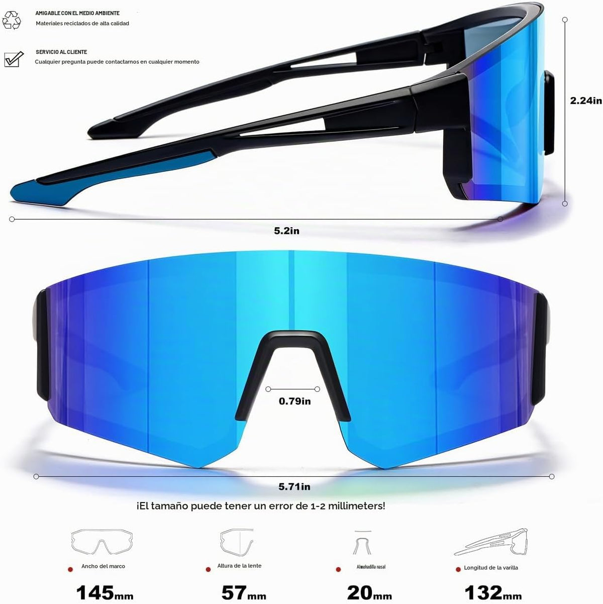 SEKKAF Gafas de sol polarizadas para hombres y mujeres, gafas de so...