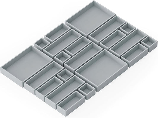 SpaceAid Juego de 21 Piezas Organizador de Cajones de Bambú Cajas d...