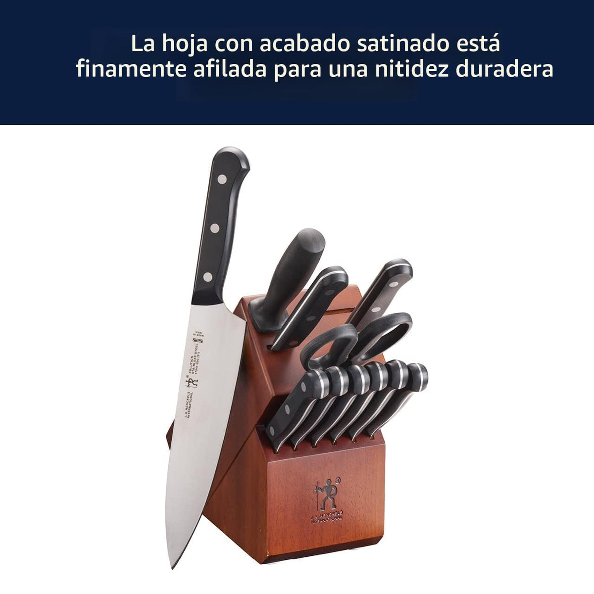 Henckels Solution - Juego de cuchillos de 12 piezas, afilado para |...
