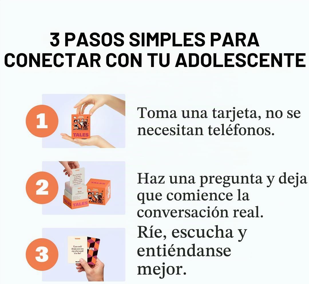 TALES 150 tarjetas de conversación, edición para adolescentes, jueg...