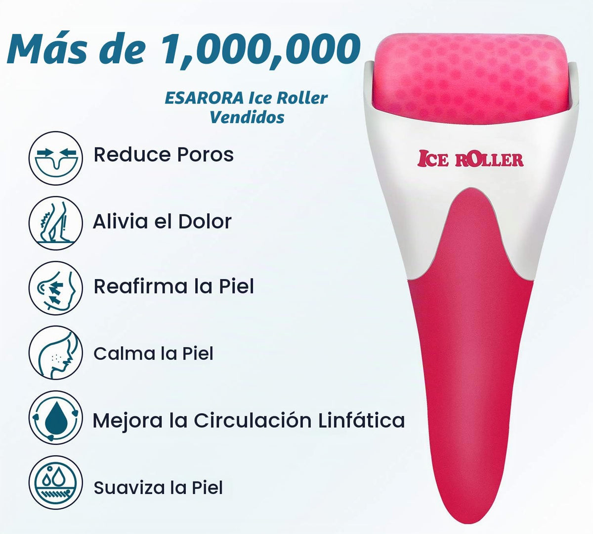 ESARORA Rodillo de hielo para cara y ojos, hinchazón, migraña, aliv...