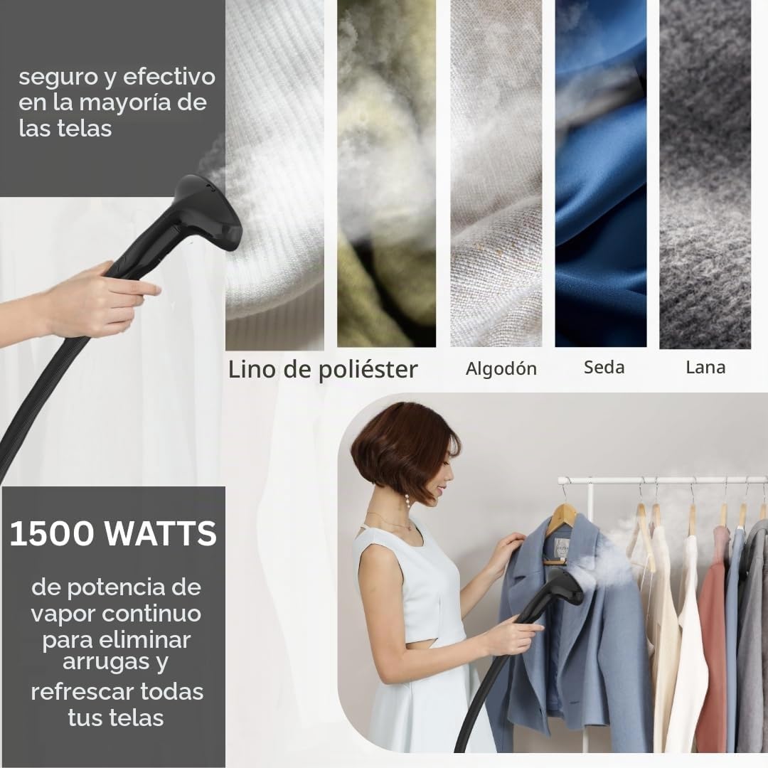 SALAV GS18-DJ Vaporizador de Ropa Vertical con Ruedas para Fácil Mo...