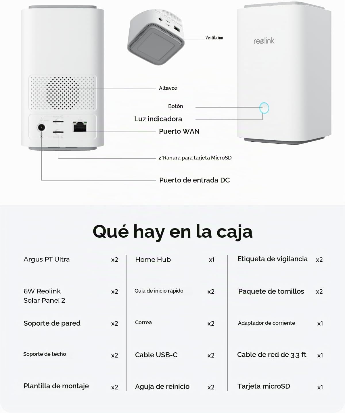 REOLINK Argus PT Ultra 4K - Cámara de seguridad solar para exterior...