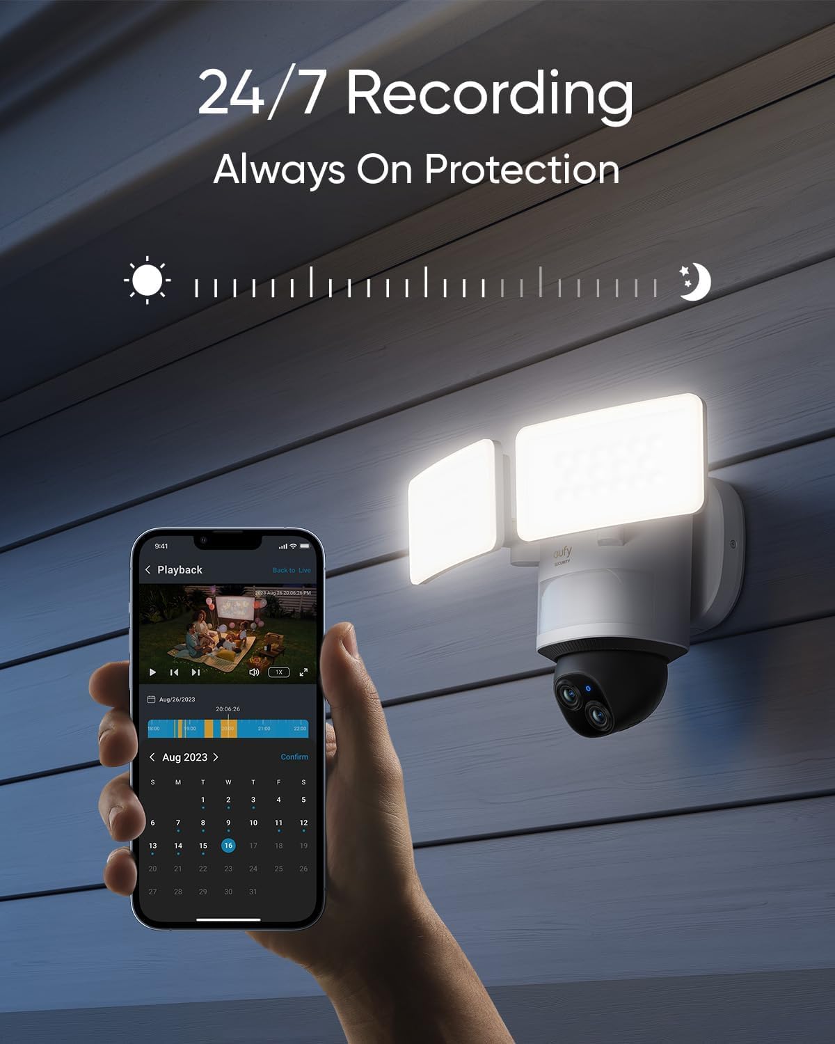 eufy Security Floodlight - Cámara con cable E340 2pack+Homebase3, c...