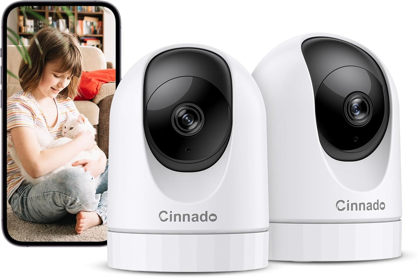 Cámara de seguridad para interiores 2K, monitor de bebé con cámara...