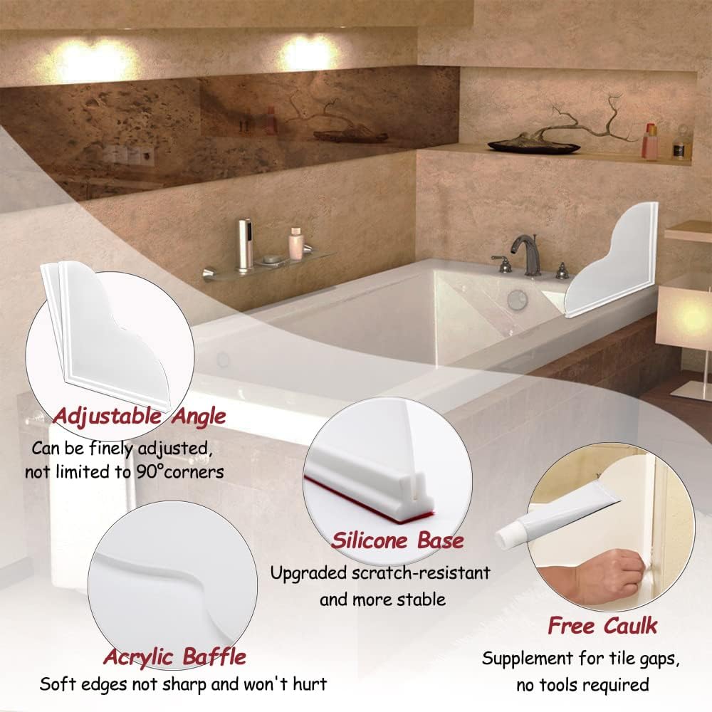 Spidfee Kit de protección contra salpicaduras de ducha, protectores...