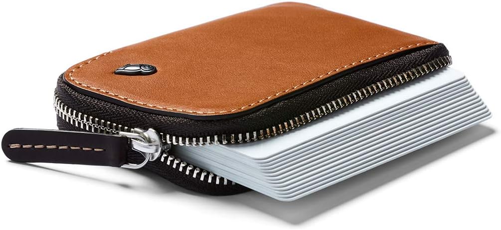 Bellroy - Tarjetero (pequeña cartera de cuero con cremallera, con c...