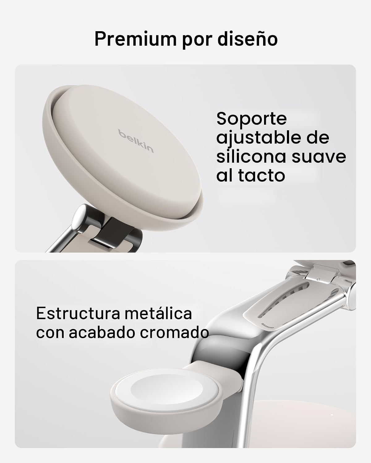 Belkin Estación de carga rápida inalámbrica Qi2.2 25W, cargador de...