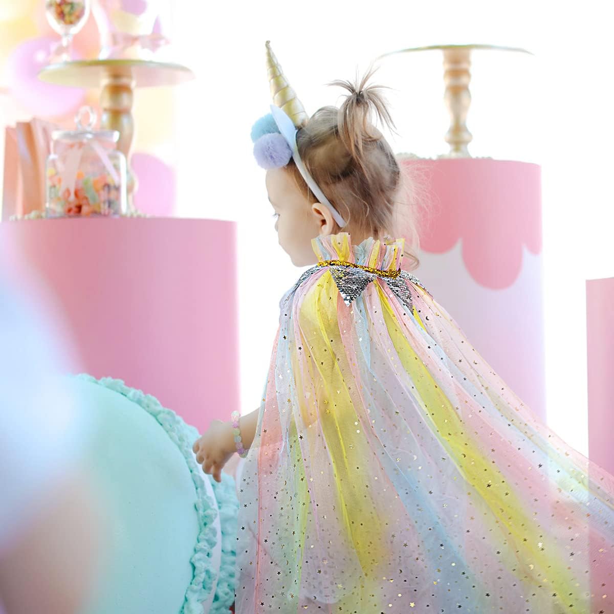 Meland Ropa de princesa para niña, 11 piezas de capa de princesa co...