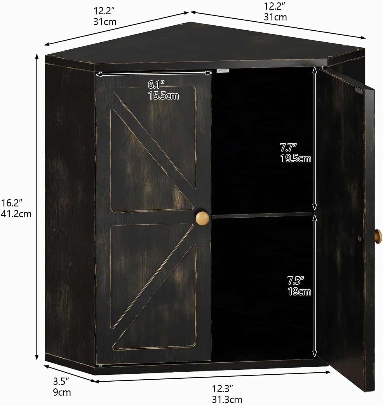 Trironsun Panera esquinera para encimera de cocina, contenedor de a...