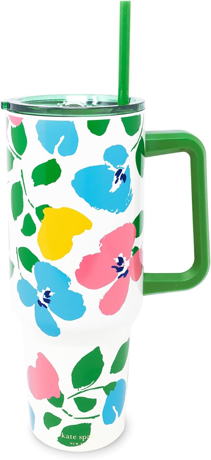 Kate Spade New York - Vaso de 40 onzas con pajilla, color verde | I...