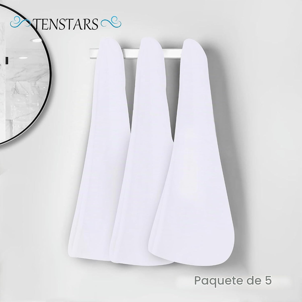 TENSTARS Paquete de 5 toallas envolventes de microfibra gruesa para...