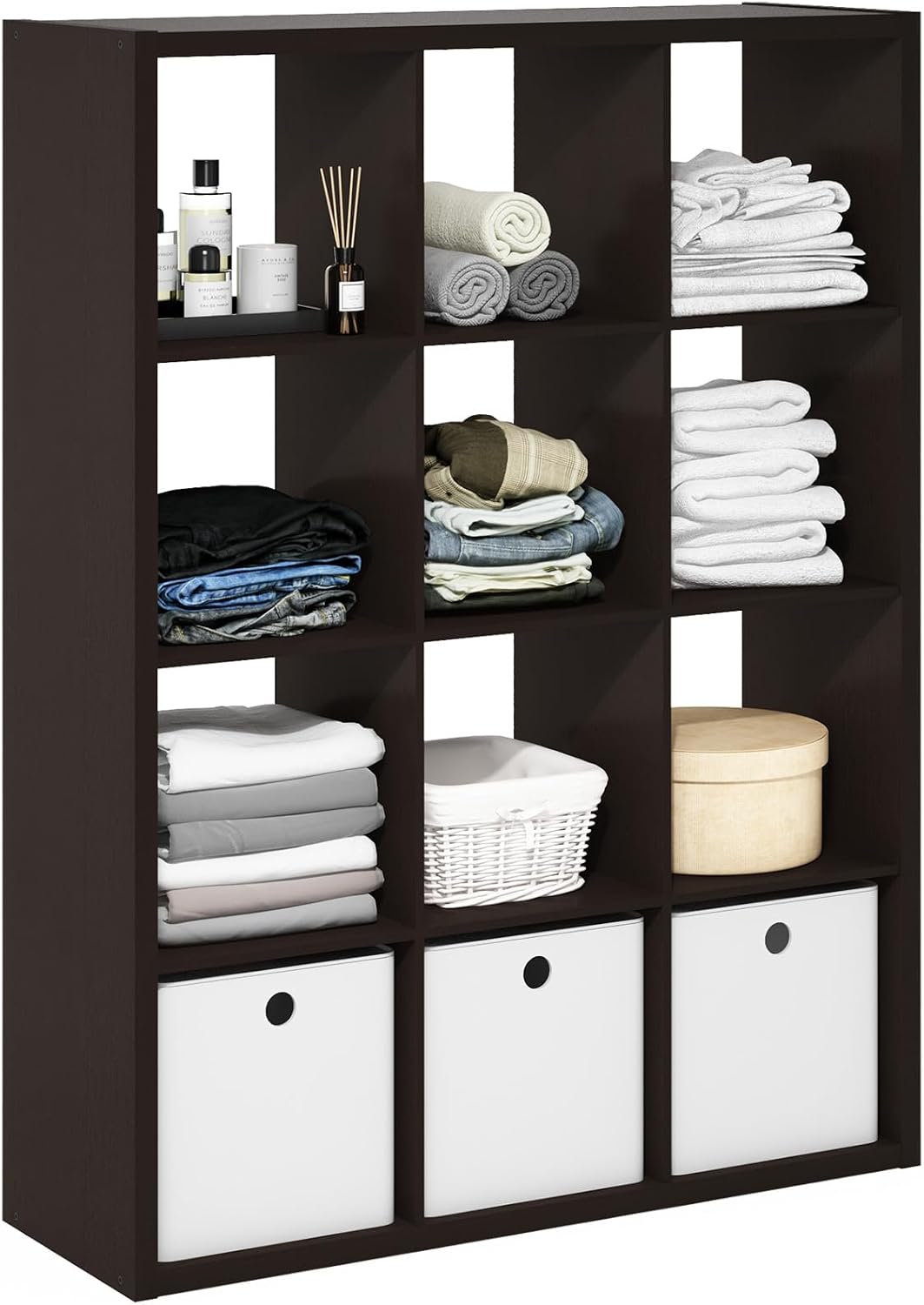 Furinno Cubicle Estantería para libros con estructura gruesa de 12...