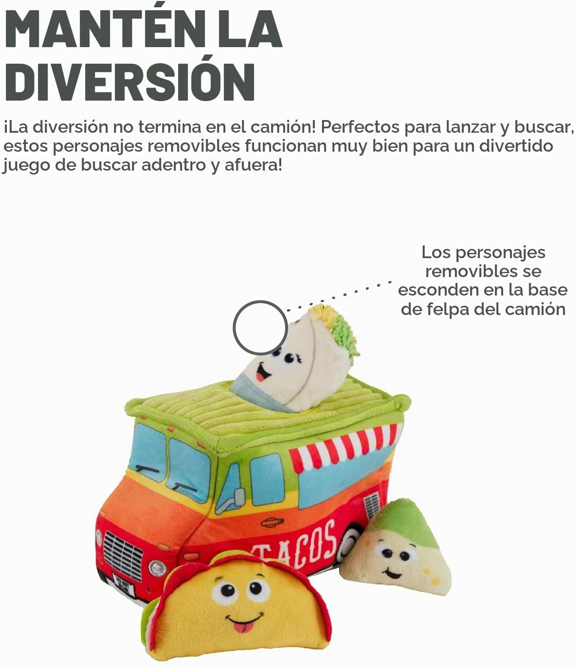 Outward Hound Hide A Taco peluche de juguete para perros