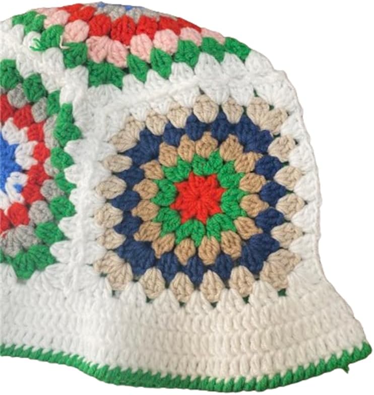 HCBLWY Sombrero de pescador de ganchillo hecho a mano, plegable, go...