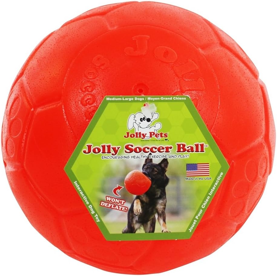 Juguete de Jolly Pets, pelota de fútbol para perros de 8 pulgadas,...