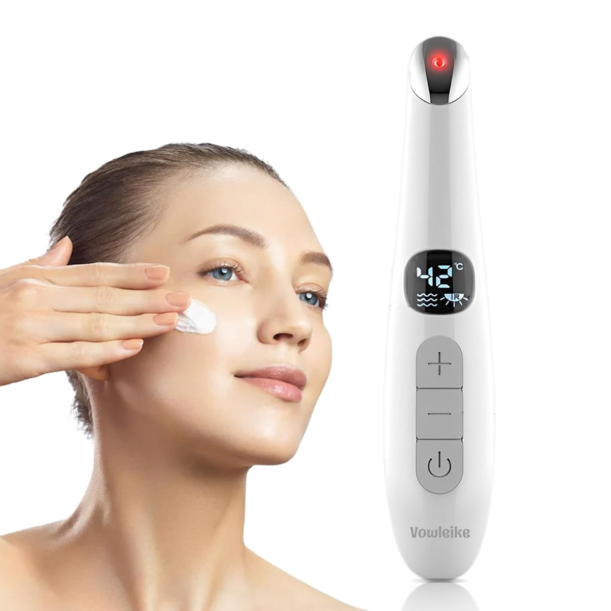 Vowleike - Varita térmica para ojos, color blanco puro | 3 en 1, te...