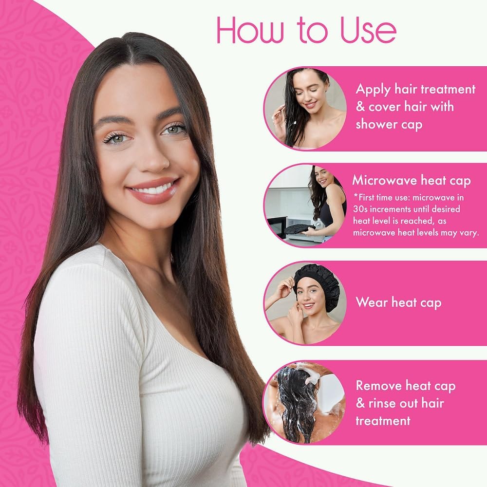 Tifara Beauty Gorro térmico inalámbrico de acondicionamiento profun...