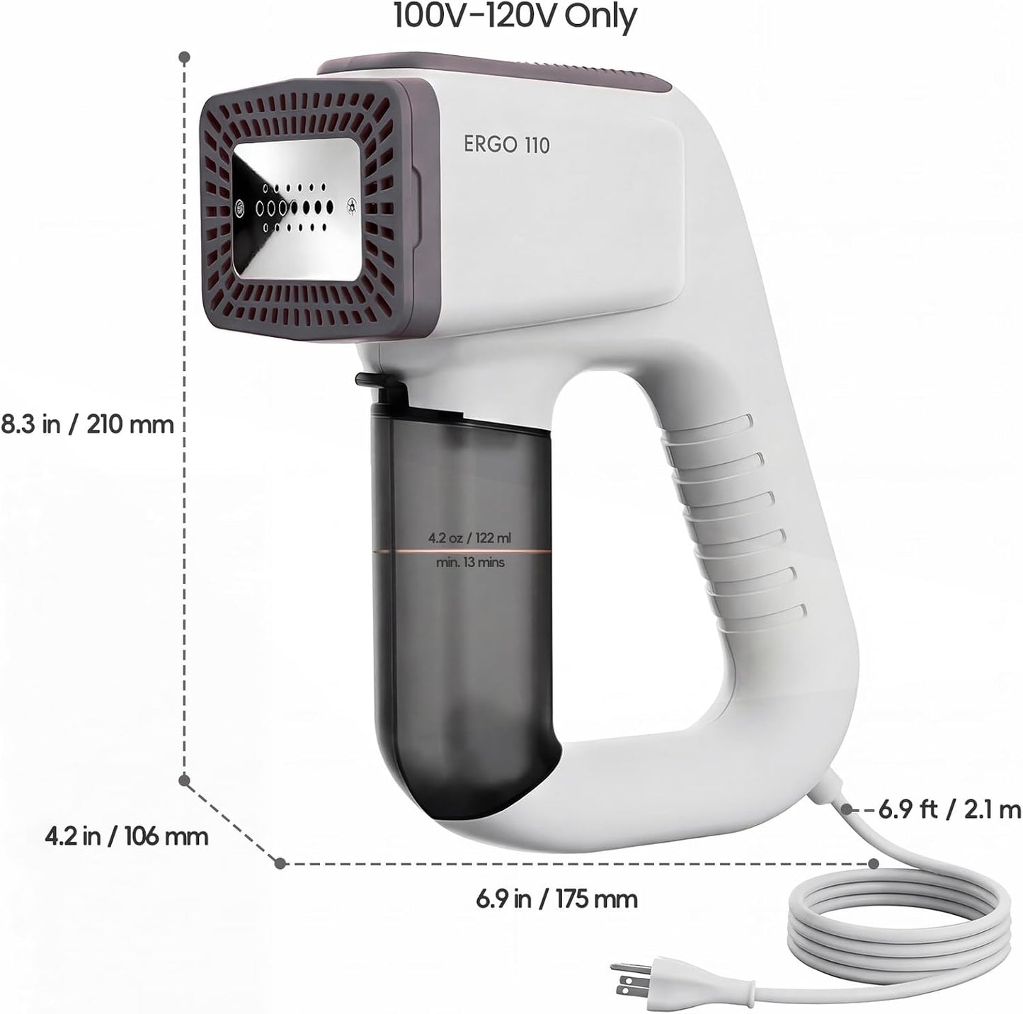 Vaporizador al vacío para ropa, vaporizador de ropa de mano 2 en 1...