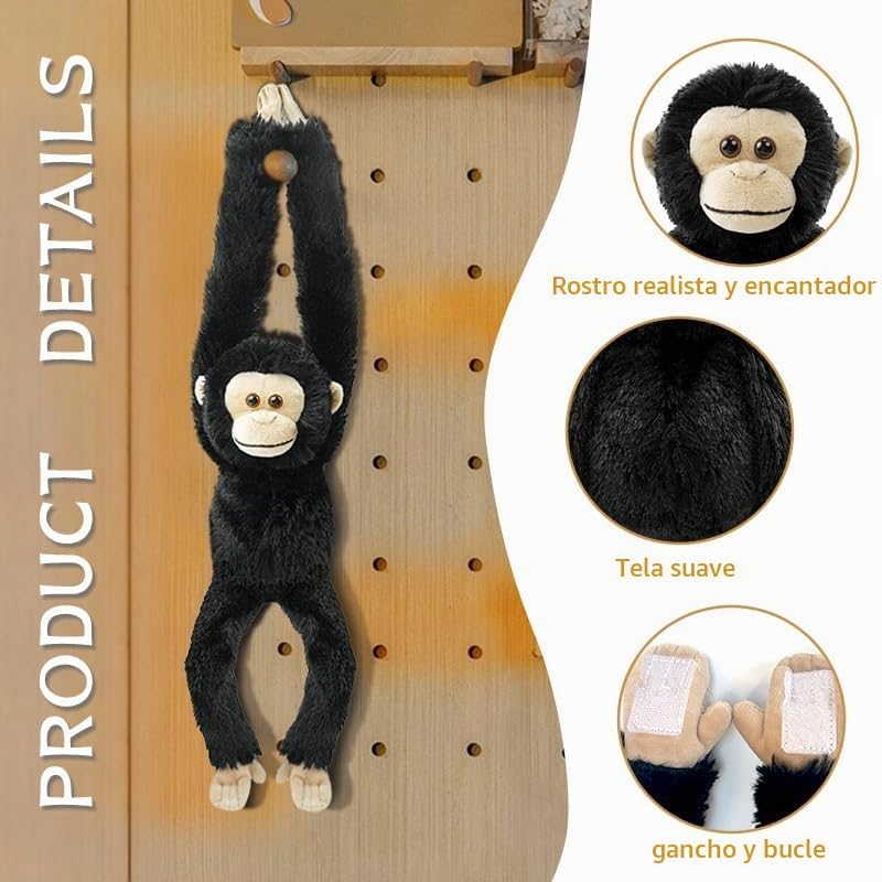 Hideekoog Juguete de Chimpancé de Peluche Colgante Juguetes de Anim...