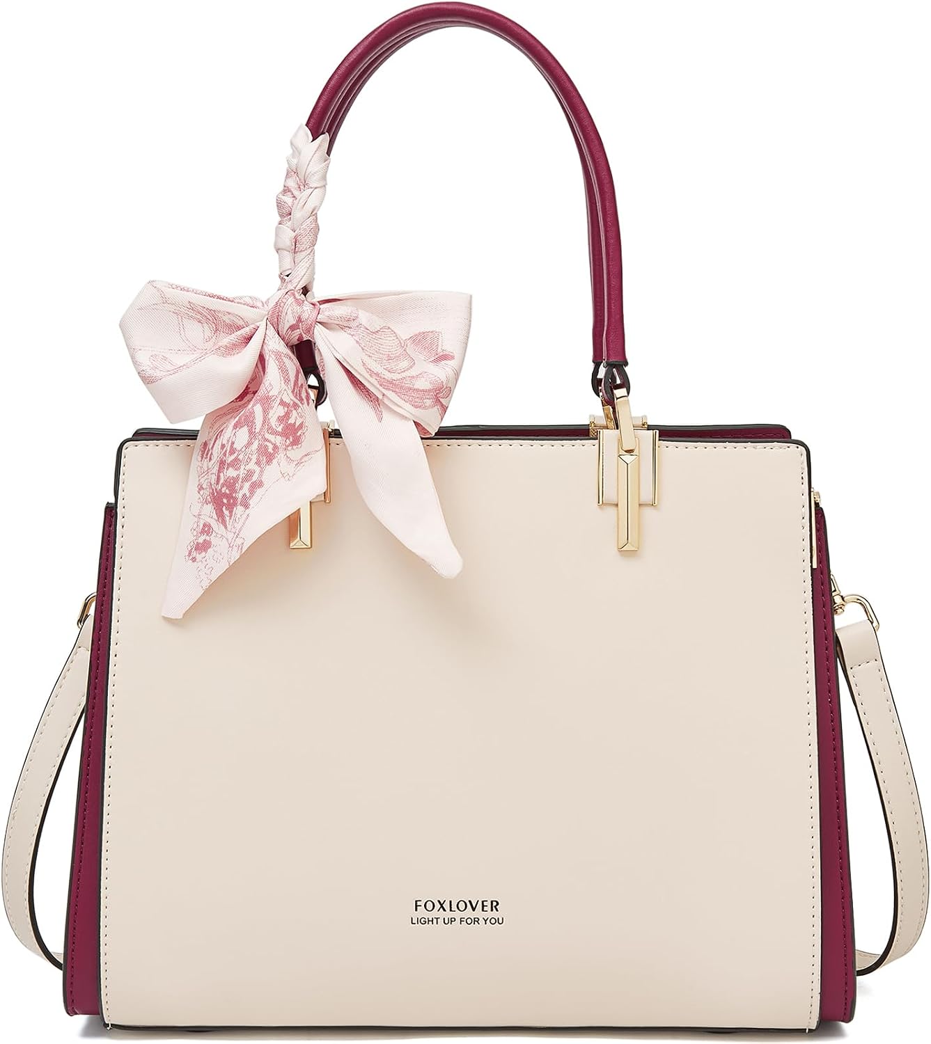 FOXLOVER Bolso Tote Mediano para Mujeres de Diseñador Vintage Satch...