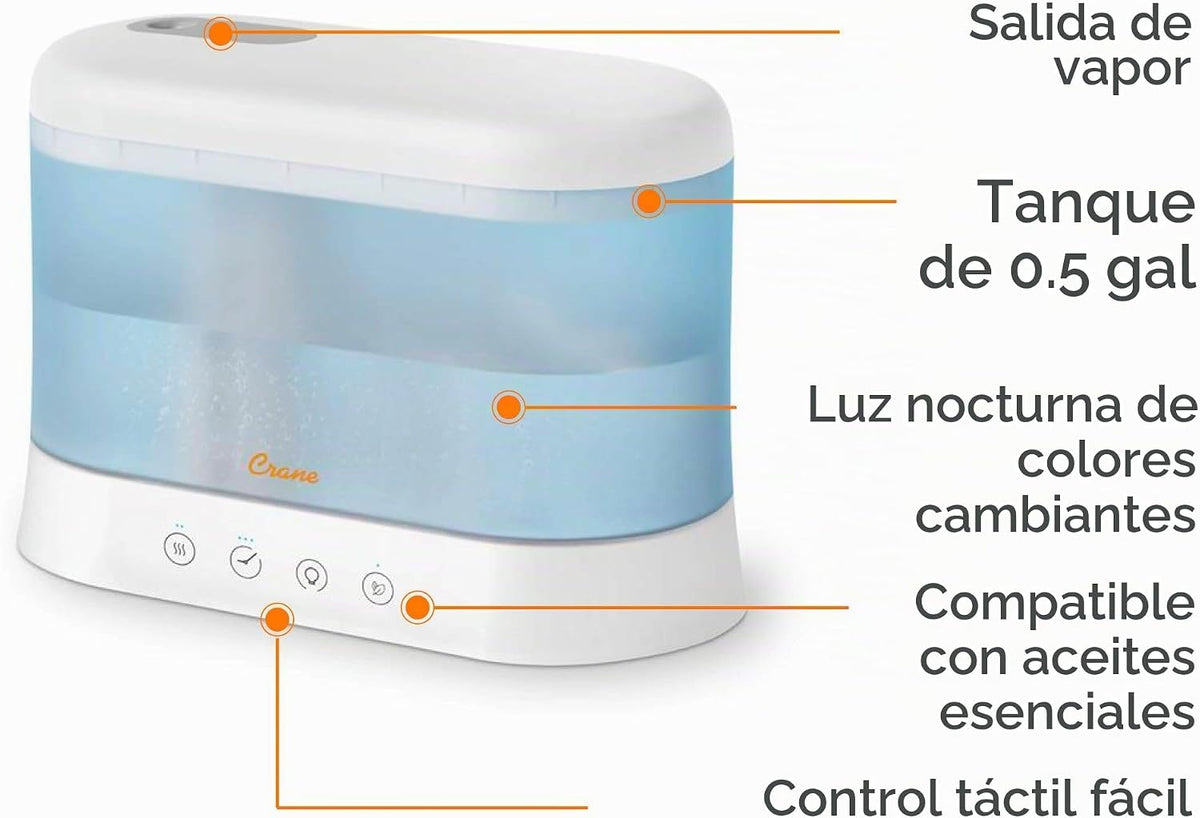 Crane Humidificador de niebla fría de 0.5 galones de llenado superi...