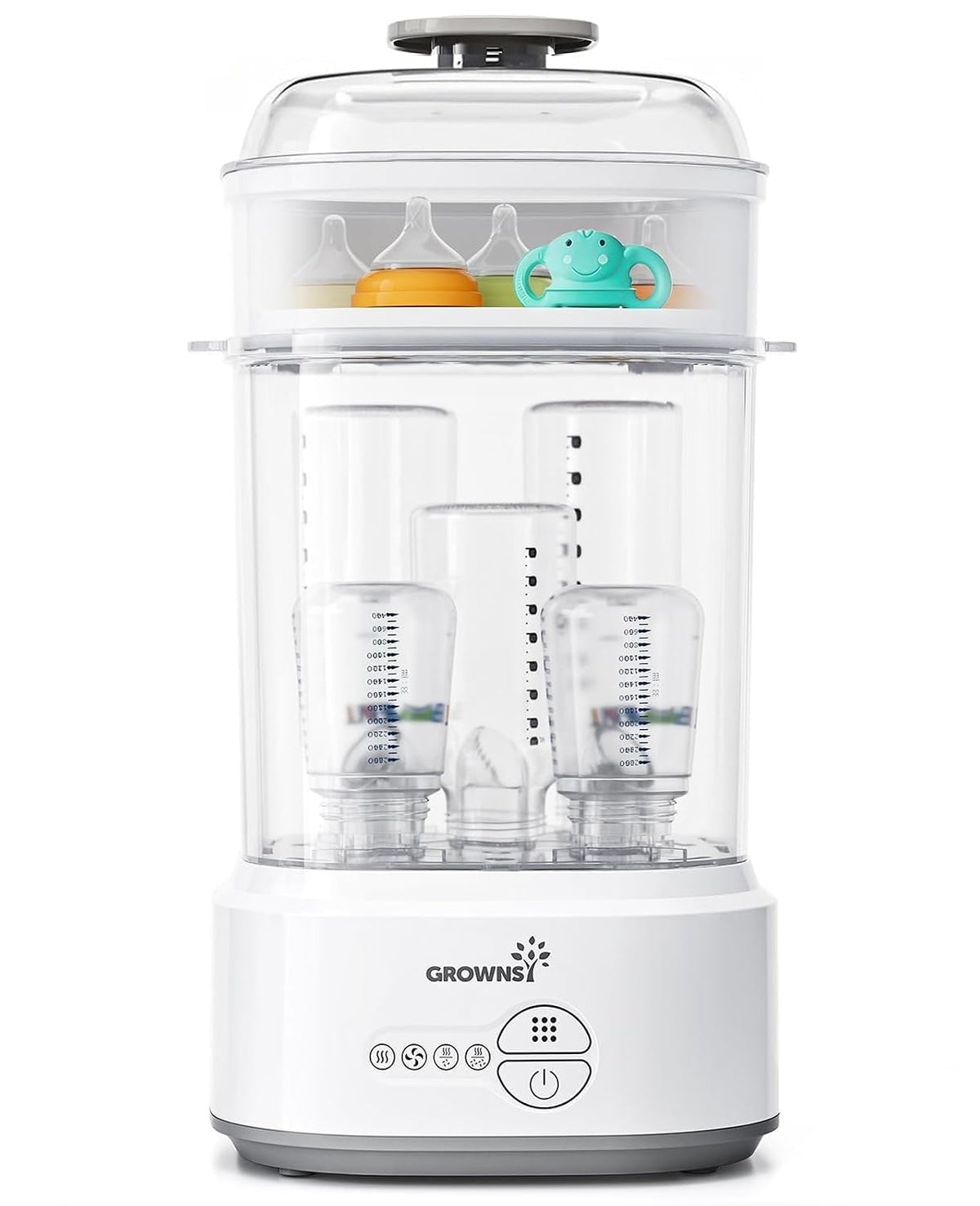 Grownsy Esterilizador y secador compacto para biberones con desinfe...