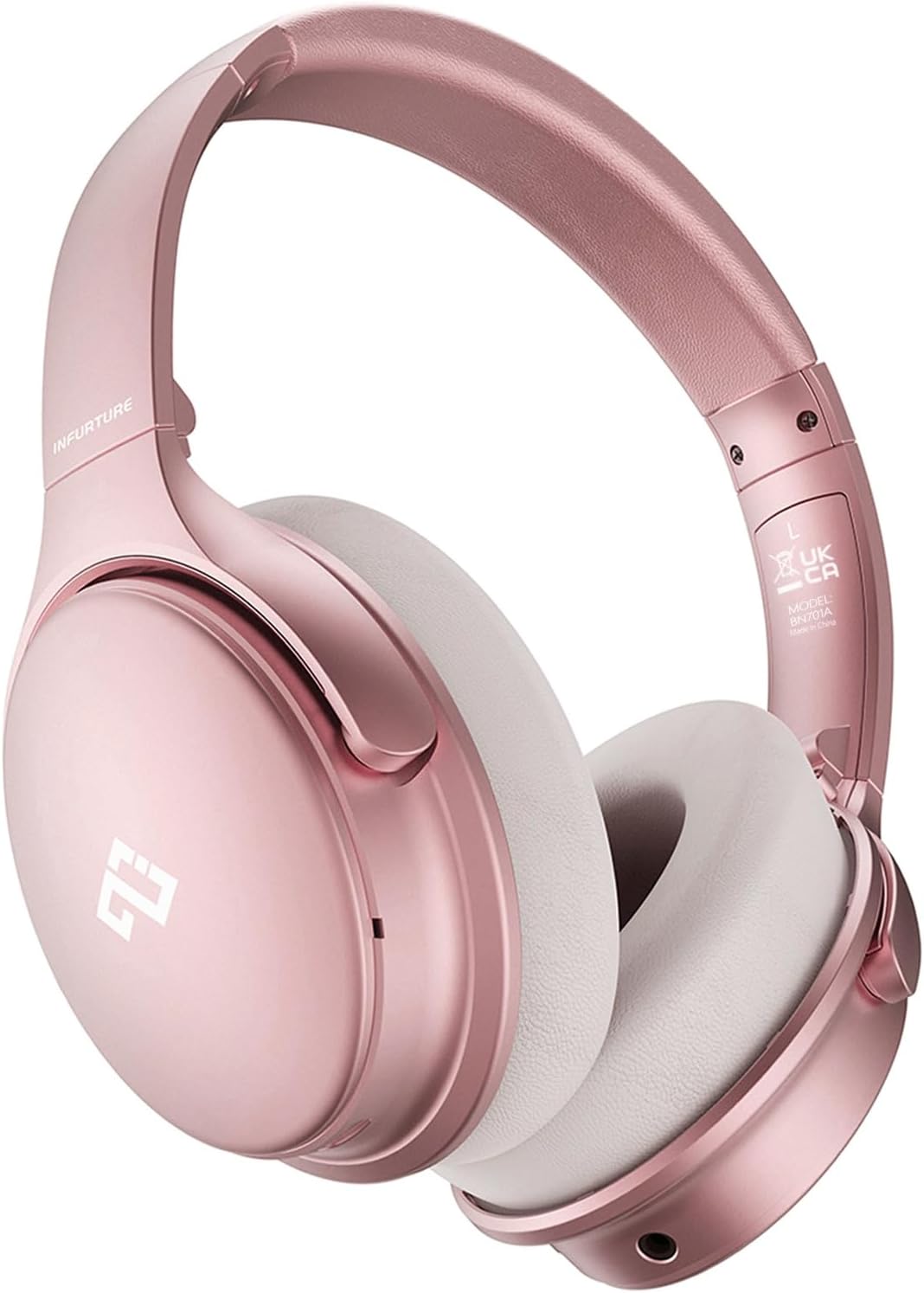 INFURTURE Auriculares rosados sobre la oreja, auriculares Bluetooth...