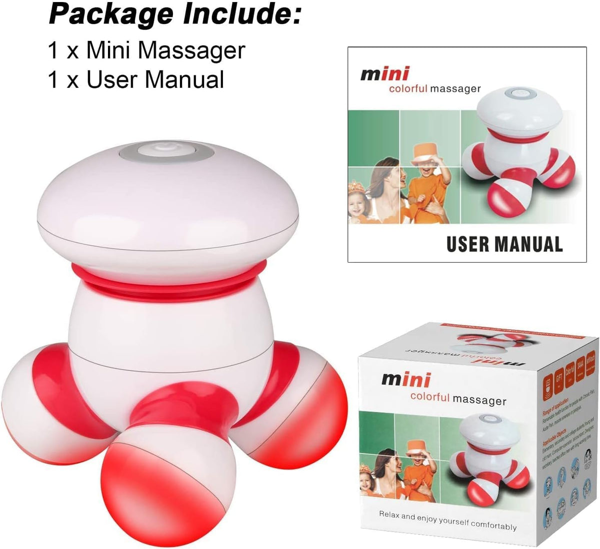 cotsoco Masajeador de mano, mini masajeador corporal vibratorio por...