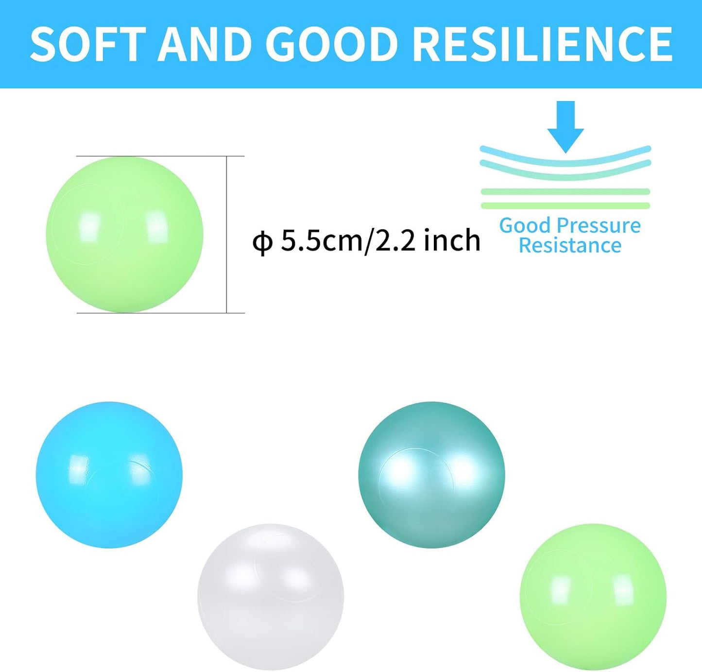 Bolas de piscina STARBOLO para niños pequeños, libres de ftalatos y...