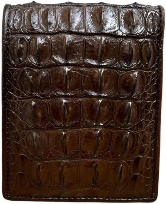 VIETDAVN Billeteras plegables de cocodrilo genuinas para hombres, b...