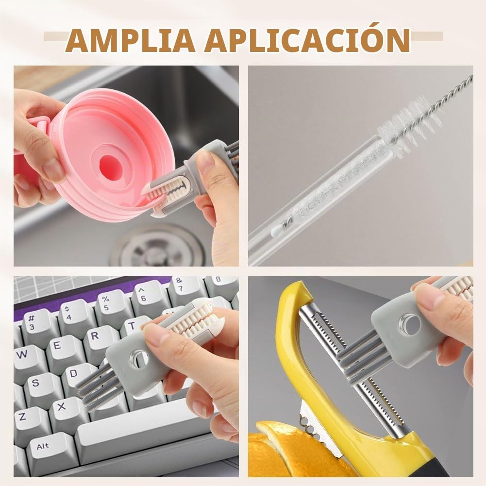Juego de 4 lavadoras de botellas, cepillo limpiador de botellas de...