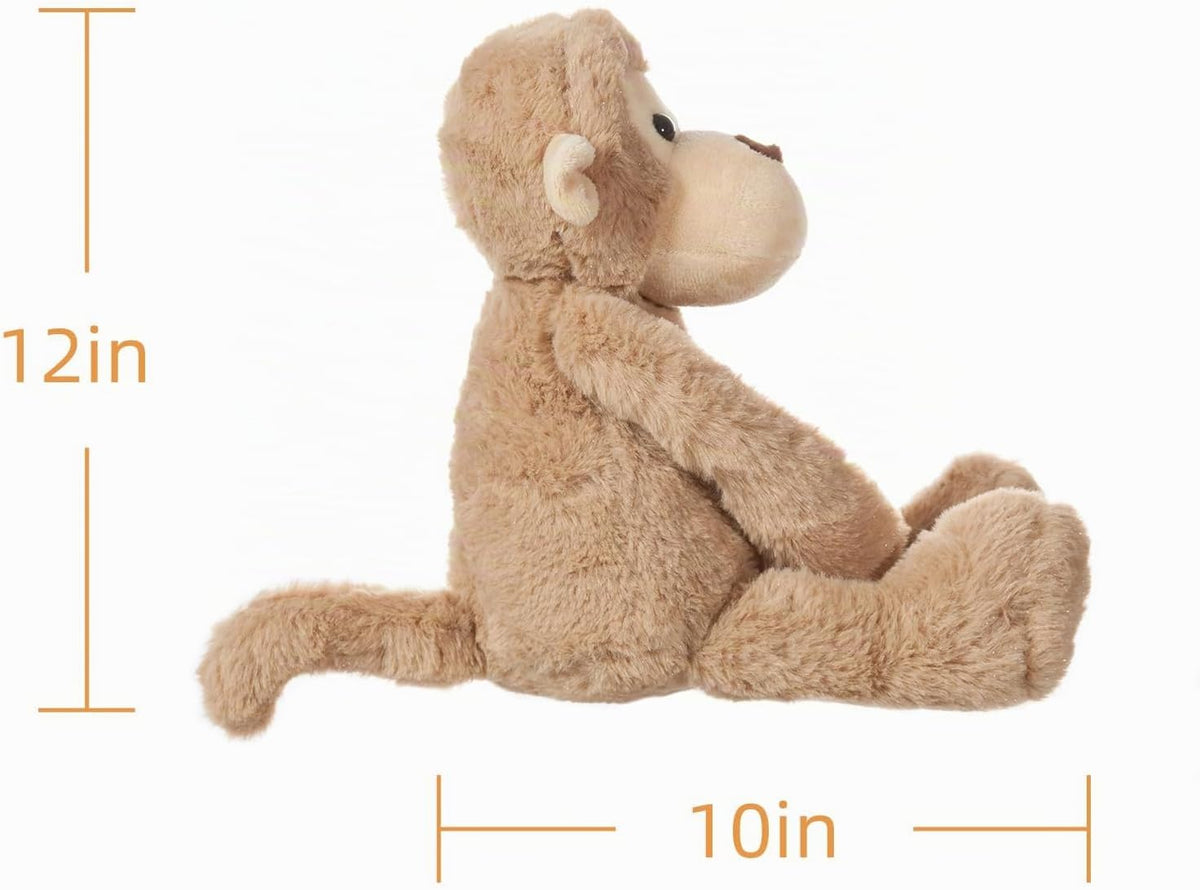 Apricot Lamb Toys Peluche Marrón Claro Mono Suave Peluche 12"