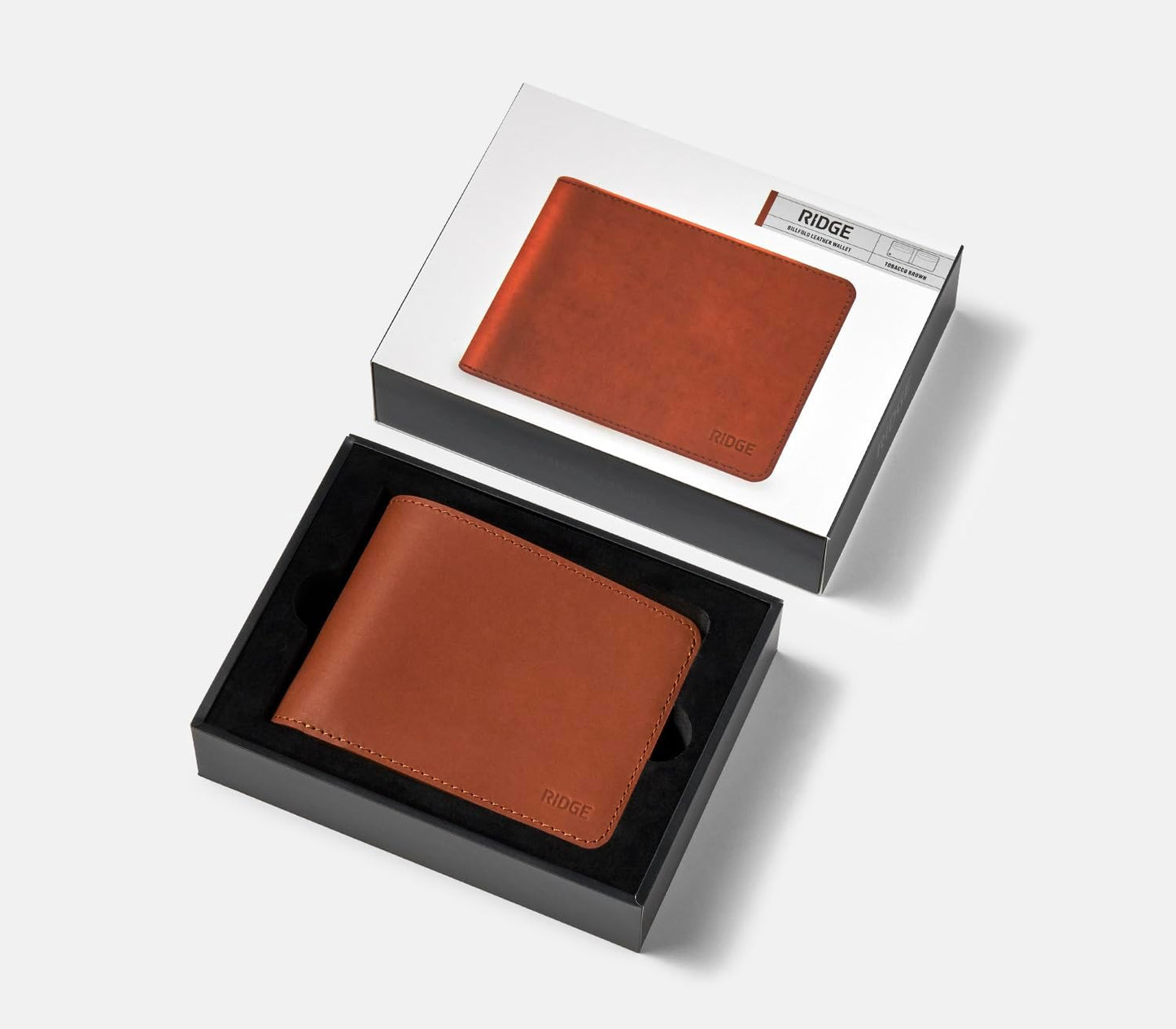 Billetera Bifold y Billfold de The Ridge, Marrón (Tobacco Brown)