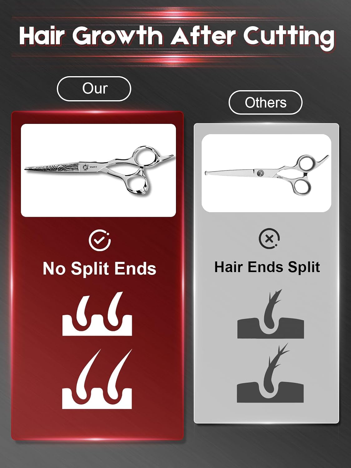 Tijeras de corte de cabello profesionales, tijeras de peluquero de...