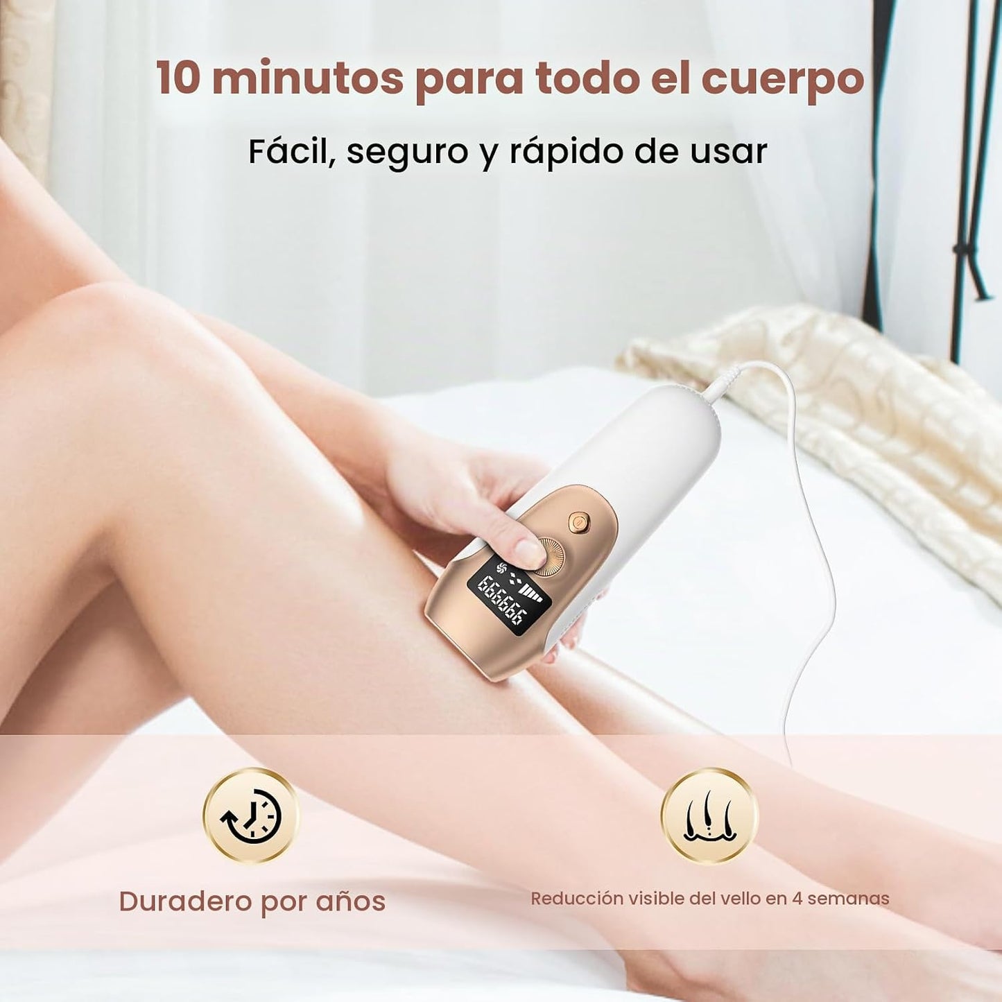 FELOOW Dispositivo de depilación IPL, depilación láser IPL para muj...