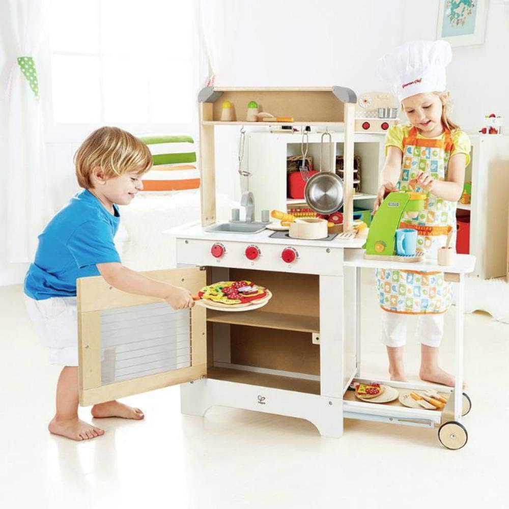 Juego de juguete de cocina Hape Cook n' Serve de madera | Estuf...