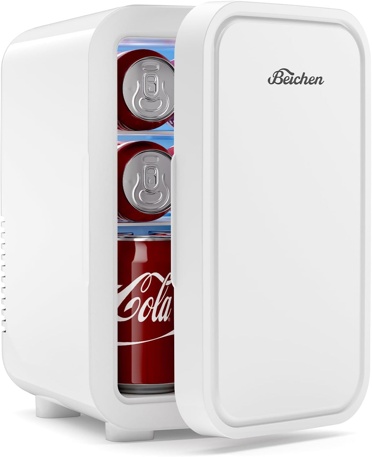 BEICHEN Mini nevera, refrigerador pequeño de 6 litros\/8 latas para...