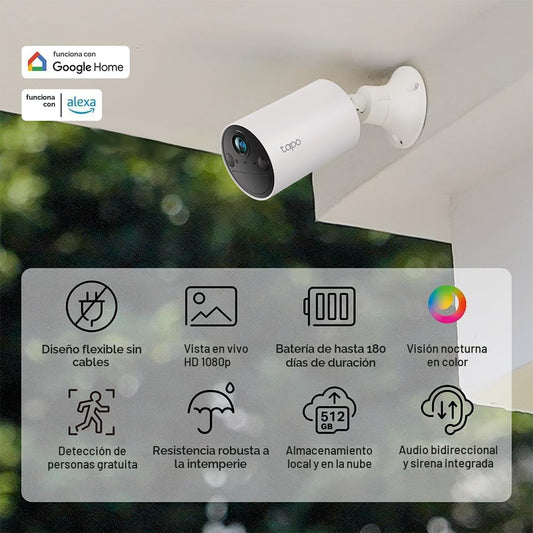 TP-Link Tapo Cámara de Seguridad Inalámbrica para Exteriores, 1080P...