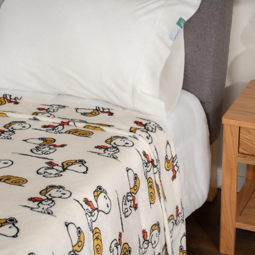 Berkshire Blanket Peanuts® VelvetLoft® - Manta de felpa de Snoopy c...