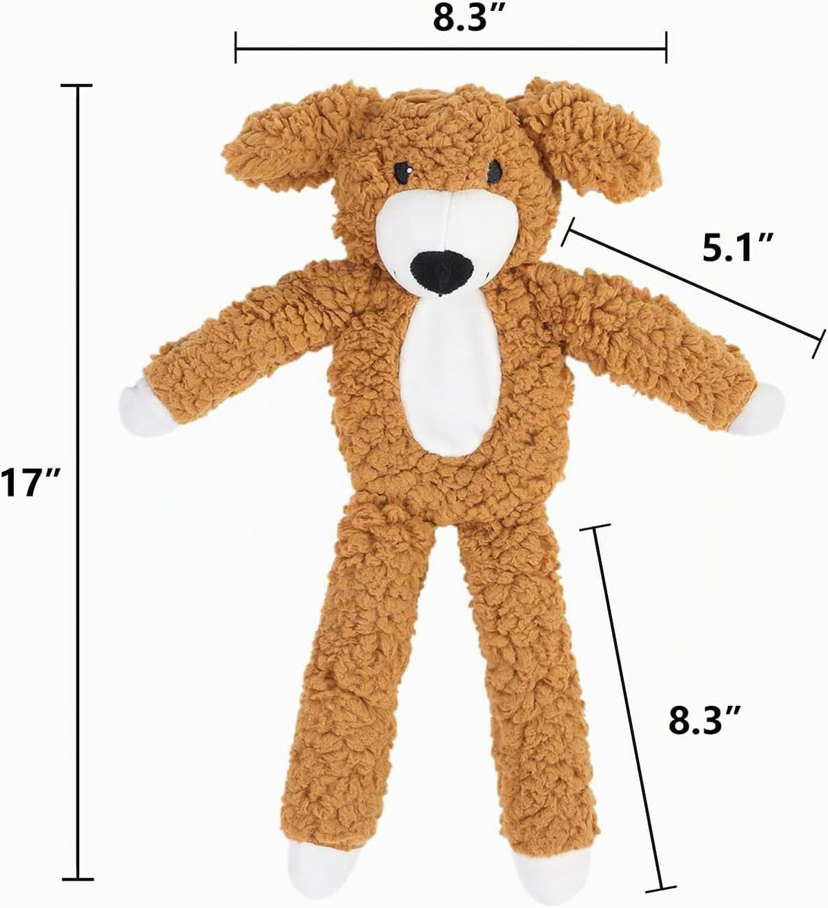 DODODOLA Juguetes para perros de peluche con relleno parcial para c...