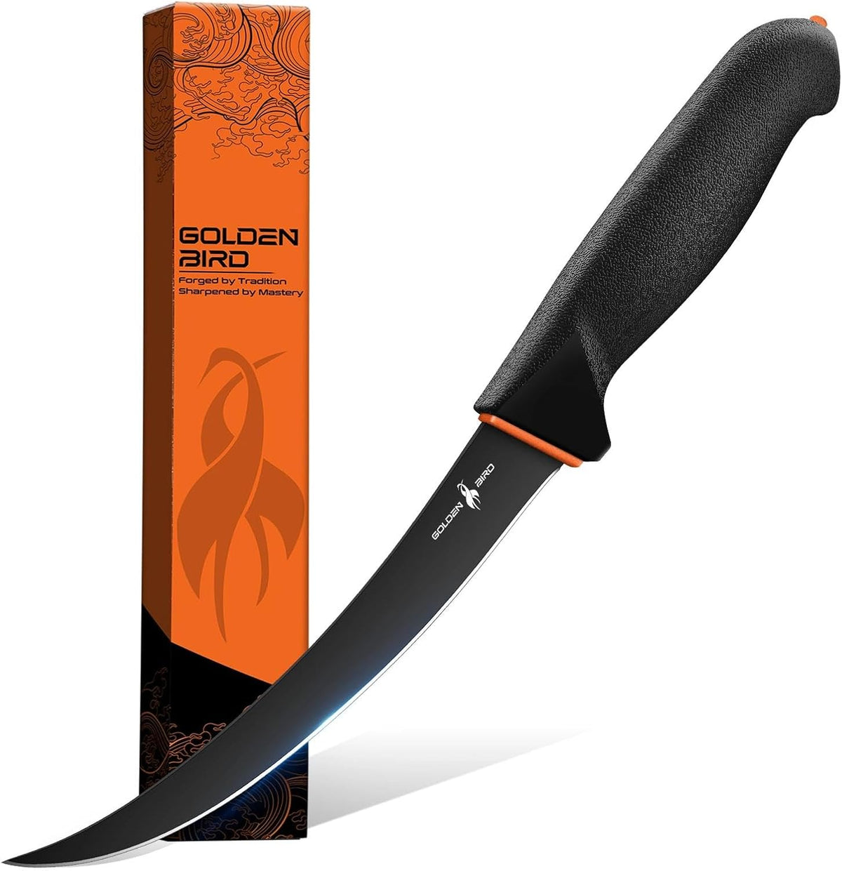 Golden Bird Cuchillo de deshuesado curvo de 6 pulgadas para cortar...