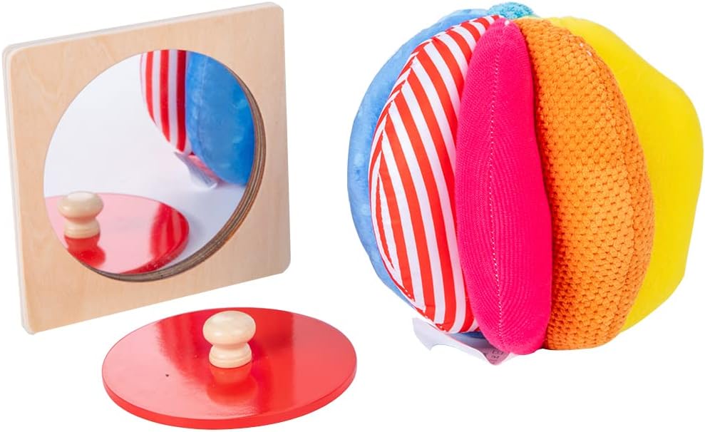 Kit de Juguetes Montessori para Bebés - Espejo, Peekaboo, Rompecabe...